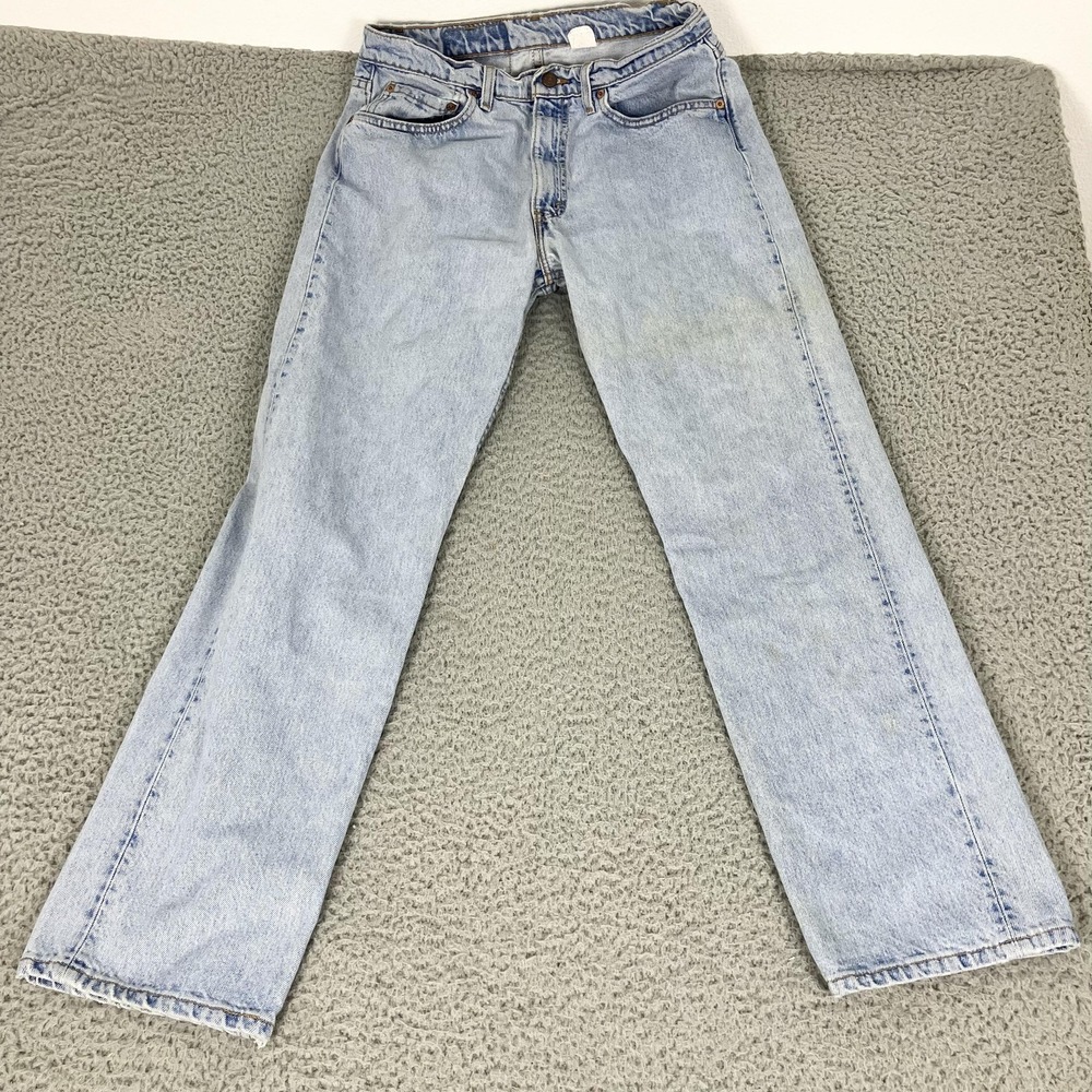 Vintage Levis 505 Jeans Mens 33x30 Blue Light Wash Straight Leg Made In USA 90s
